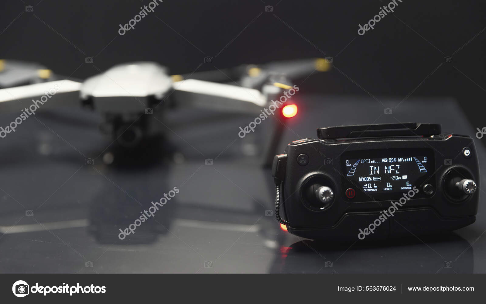 Grey Drone Black Background Close Photo — Stock Photo