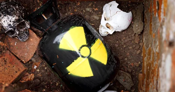 Nuclear Waste Skulls Close — ストック写真