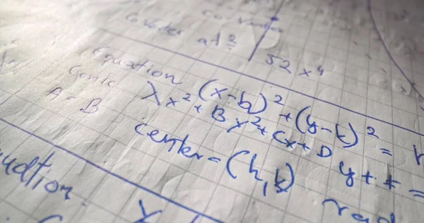 Examen Des Formules Mathématiques Gros Plan — Photo