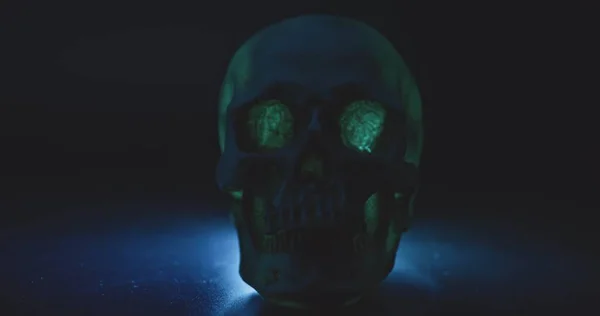 Skull Colored Lighting Loop Close — Stock Photo, Image