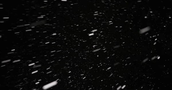 Nieve Blanca Cayendo Sobre Fondo Oscuro 60Fps Metraje —  Fotos de Stock