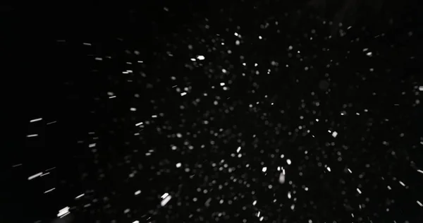 White Snow Falling Dark Background 60Fps Footage — Stock Photo, Image