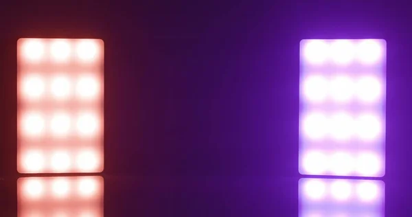 Colorful stage lights close up footage