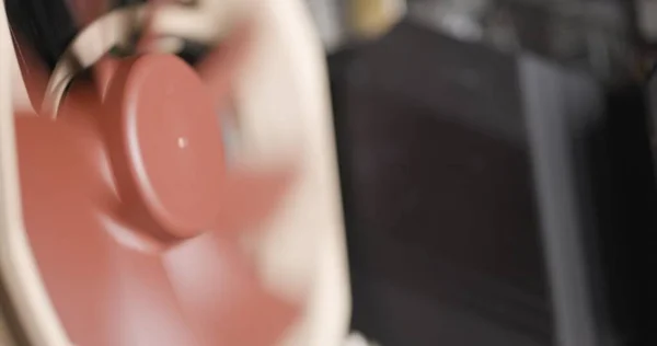 Ventilation Fan Spinning Computer Case Closeup Footage — Stock Photo, Image