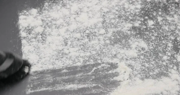 Cleaning White Powder Vacum Cleaner Closeup — Photo