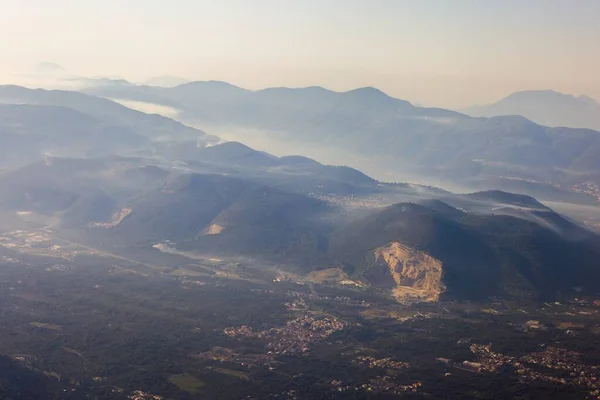 Aerial View Rural Region Mountains — Stock Photo, Image