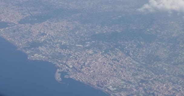 Aerial View City Coastline Italian Region — Stock videók
