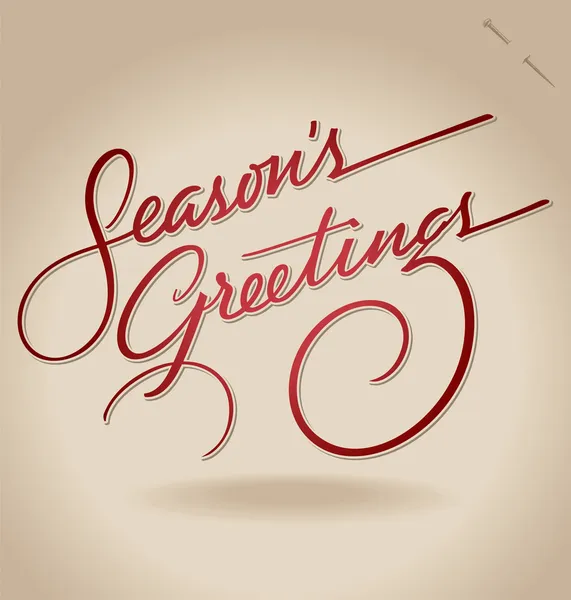 Letras de mano 'Season' s Greetings '(vector ) — Archivo Imágenes Vectoriales