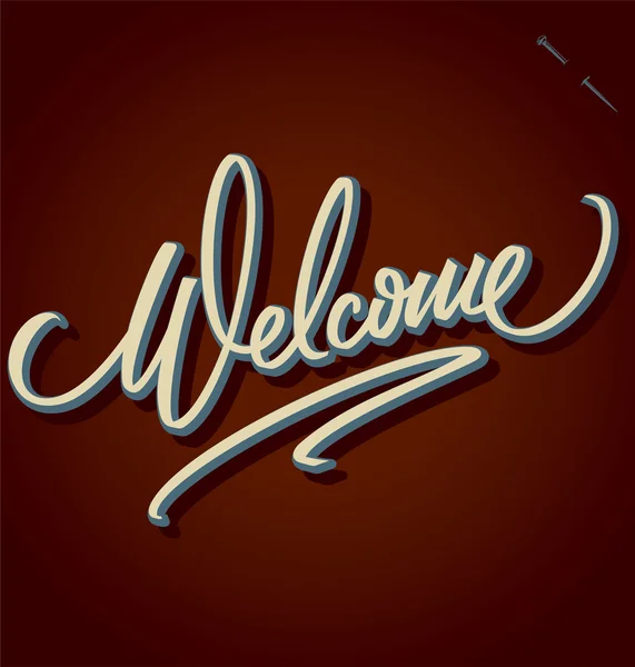 BIENVENUE lettrage main (vecteur ) — Image vectorielle