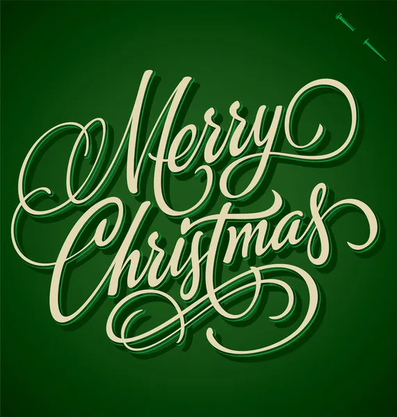 MERRY CHRISTMAS letras de mano (vector ) Vector de stock