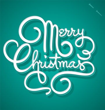 Neşeli Noel el (vektör yazı)