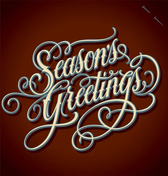 Pozdrowienia sezonu napis ręka (wektor) Ilustracje Stockowe bez tantiem