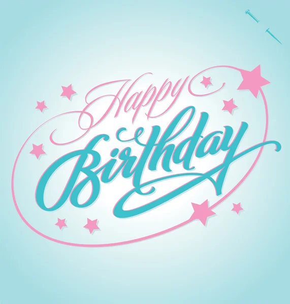 HAPPY BIRTHDAY letras de mano (vector ) — Archivo Imágenes Vectoriales