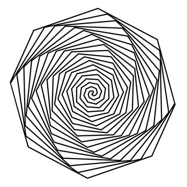 Black and white hypnotic background.