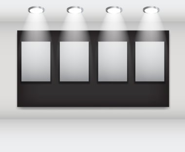 Beyaz kare Sanat Galerisi ector illüstrasyon