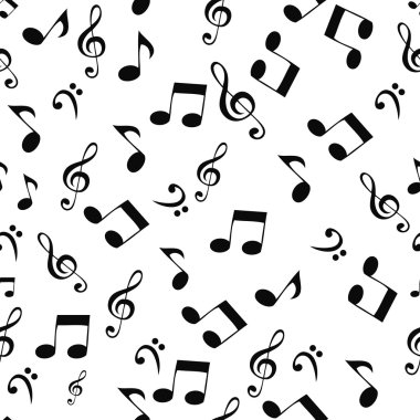 soyut müzik Dikişsiz desen arka plan vektör çizim f