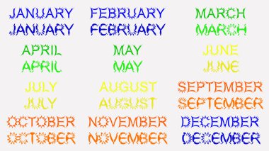 Set for the calendar month illustration.