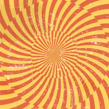 Retro style hypnotic background illustration