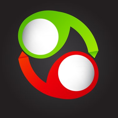 renkli dairesel afiş farklı b oklarla kavramı