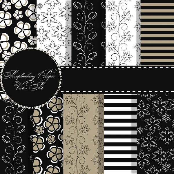 Set of beaautiful vector paper for scrapbook Royalty Free Stock Vectors