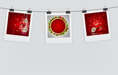 küçük vektör çizim ile anında Noel Fotoğraflar