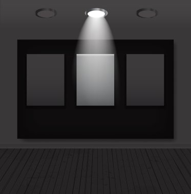 Beyaz kare Sanat Galerisi'nde illüstrasyon vektör