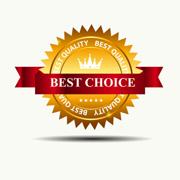 Ретро-этикетка с золотой лентой
.