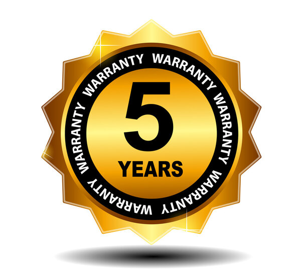 Gold vector guarantee sign, warranty label