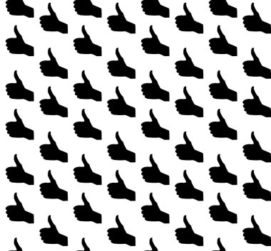 beyaz el sinyal. sorunsuz. vektör çizim. EPS 10.