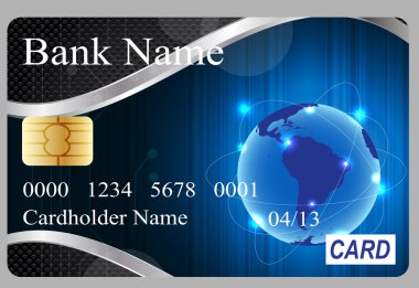 Kredi kartı vektör çizimi