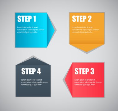 Infographic şablon vektör çizimi