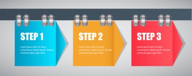 Infographic şablon vektör çizimi