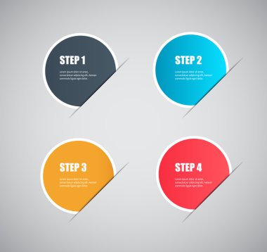 Infographic şablon vektör çizimi