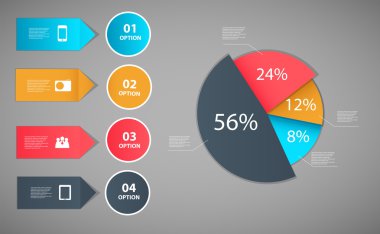 Infographic şablonu tasarlamak vektör