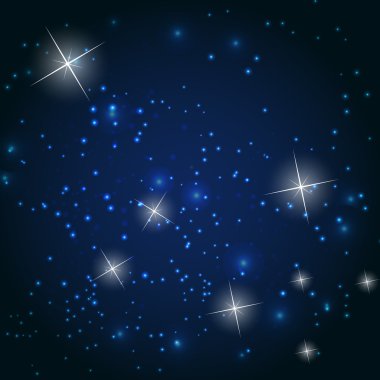 yıldızlı gökyüzü vektör çizim arka planı