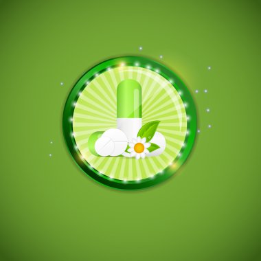 Bitkisel hap ortam arka plan vektör çizim