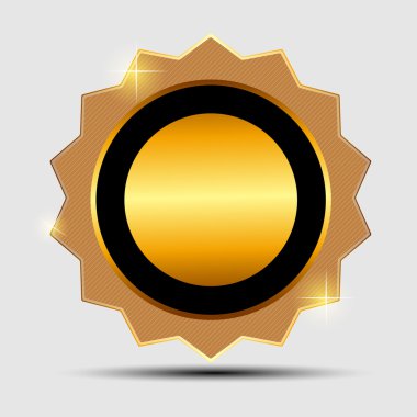 vektör altın işaret, etiket şablon