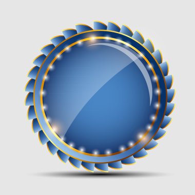 Vector mavi işaret, etiket şablon