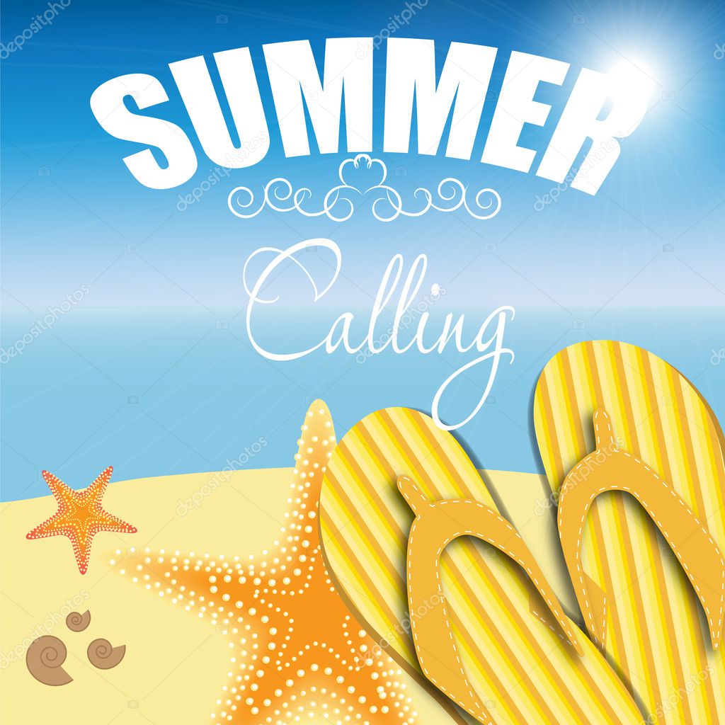 Summer holidays poster vector illustration