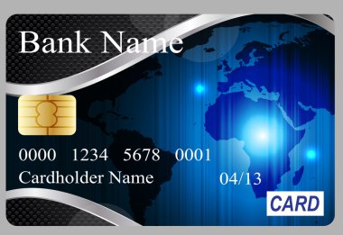 Kredi kartı vektör çizimi