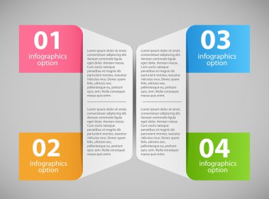 Infographic şablon vektör çizimi
