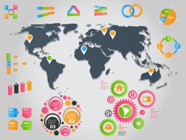 Infographic iş şablonu vektör çizim