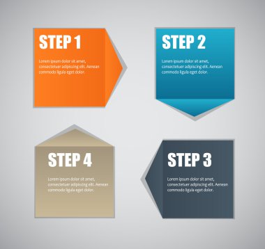 Infographic iş şablonu vektör çizim