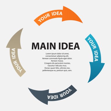 Infographic iş şablonu vektör çizim