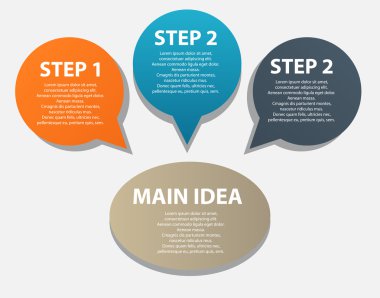 Infographic iş şablonu vektör çizim