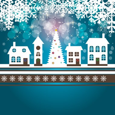 kartları Noel topları, yıldız ve kar taneleri kümesi