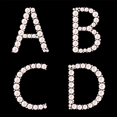 inci abc vektör çizim