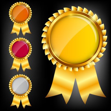 vektör altın işaret, etiket şablon