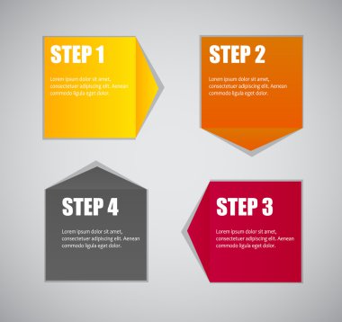 Infographic iş şablonu vektör çizim