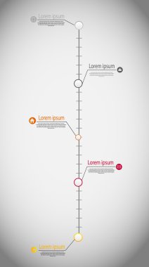 zaman çizelgesi Infographic iş şablonu vektör çizim